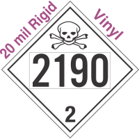 Toxic Gas Class 2.3 UN2190 20mil Rigid Vinyl DOT Placard