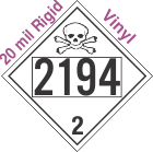 Toxic Gas Class 2.3 UN2194 20mil Rigid Vinyl DOT Placard