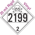Toxic Gas Class 2.3 UN2199 20mil Rigid Vinyl DOT Placard