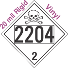 Toxic Gas Class 2.3 UN2204 20mil Rigid Vinyl DOT Placard