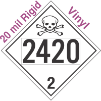 Toxic Gas Class 2.3 UN2420 20mil Rigid Vinyl DOT Placard