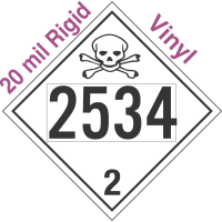 Toxic Gas Class 2.3 UN2534 20mil Rigid Vinyl DOT Placard