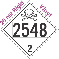 Toxic Gas Class 2.3 UN2548 20mil Rigid Vinyl DOT Placard