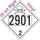 Toxic Gas Class 2.3 UN2901 20mil Rigid Vinyl DOT Placard