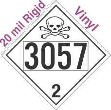 Toxic Gas Class 2.3 UN3057 20mil Rigid Vinyl DOT Placard