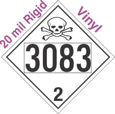 Toxic Gas Class 2.3 UN3083 20mil Rigid Vinyl DOT Placard