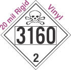 Toxic Gas Class 2.3 UN3160 20mil Rigid Vinyl DOT Placard