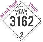 Toxic Gas Class 2.3 UN3162 20mil Rigid Vinyl DOT Placard