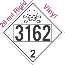 Toxic Gas Class 2.3 UN3162 20mil Rigid Vinyl DOT Placard
