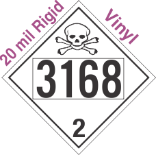 Toxic Gas Class 2.3 UN3168 20mil Rigid Vinyl DOT Placard