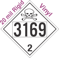 Toxic Gas Class 2.3 UN3169 20mil Rigid Vinyl DOT Placard