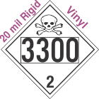 Toxic Gas Class 2.3 UN3300 20mil Rigid Vinyl DOT Placard