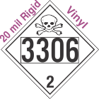 Toxic Gas Class 2.3 UN3306 20mil Rigid Vinyl DOT Placard