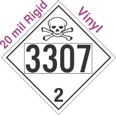 Toxic Gas Class 2.3 UN3307 20mil Rigid Vinyl DOT Placard