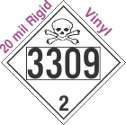 Toxic Gas Class 2.3 UN3309 20mil Rigid Vinyl DOT Placard