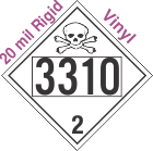 Toxic Gas Class 2.3 UN3310 20mil Rigid Vinyl DOT Placard