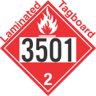 Flammable Gas Class 2.1 UN3501 Tagboard DOT Placard