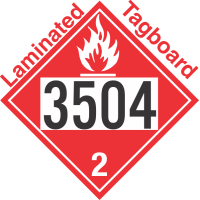 Flammable Gas Class 2.1 UN3504 Tagboard DOT Placard