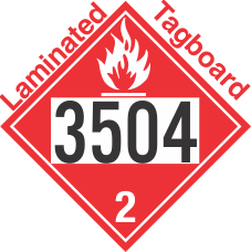 Flammable Gas Class 2.1 UN3504 Tagboard DOT Placard