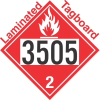 Flammable Gas Class 2.1 UN3505 Tagboard DOT Placard