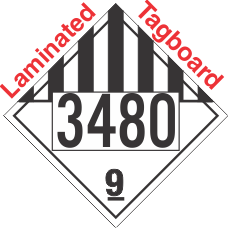 Miscellaneous Dangerous Goods Class 9 UN3480 Tagboard DOT Placard