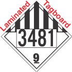 Miscellaneous Dangerous Goods Class 9 UN3481 Tagboard DOT Placard