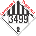 Miscellaneous Dangerous Goods Class 9 UN3499 Tagboard DOT Placard