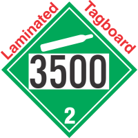 Non-Flammable Gas Class 2.2 UN3500 Tagboard DOT Placard