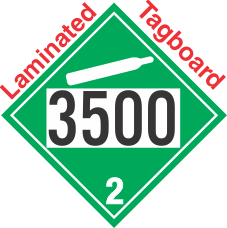 Non-Flammable Gas Class 2.2 UN3500 Tagboard DOT Placard