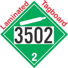 Non-Flammable Gas Class 2.2 UN3502 Tagboard DOT Placard