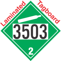 Non-Flammable Gas Class 2.2 UN3503 Tagboard DOT Placard