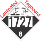 Corrosive Class 8 UN1727 Tagboard DOT Placard