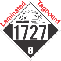 Corrosive Class 8 UN1727 Tagboard DOT Placard