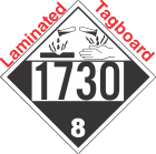 Corrosive Class 8 UN1730 Tagboard DOT Placard