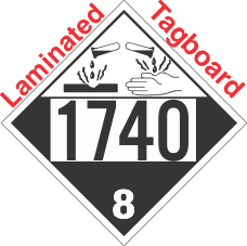 Corrosive Class 8 UN1740 Tagboard DOT Placard