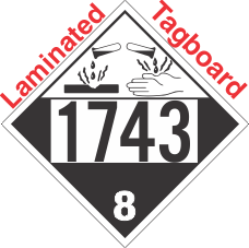 Corrosive Class 8 UN1743 Tagboard DOT Placard