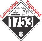 Corrosive Class 8 UN1753 Tagboard DOT Placard