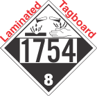 Corrosive Class 8 UN1754 Tagboard DOT Placard