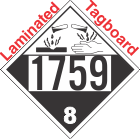 Corrosive Class 8 UN1759 Tagboard DOT Placard