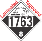 Corrosive Class 8 UN1763 Tagboard DOT Placard