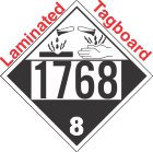 Corrosive Class 8 UN1768 Tagboard DOT Placard