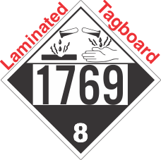 Corrosive Class 8 UN1769 Tagboard DOT Placard