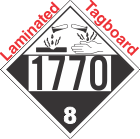 Corrosive Class 8 UN1770 Tagboard DOT Placard