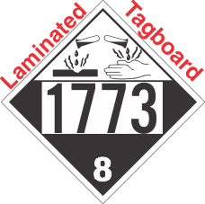 Corrosive Class 8 UN1773 Tagboard DOT Placard
