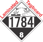 Corrosive Class 8 UN1784 Tagboard DOT Placard