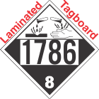 Corrosive Class 8 UN1786 Tagboard DOT Placard