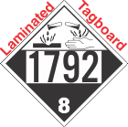 Corrosive Class 8 UN1792 Tagboard DOT Placard