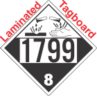 Corrosive Class 8 UN1799 Tagboard DOT Placard