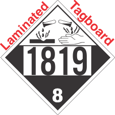Corrosive Class 8 UN1819 Tagboard DOT Placard