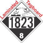 Corrosive Class 8 UN1823 Tagboard DOT Placard